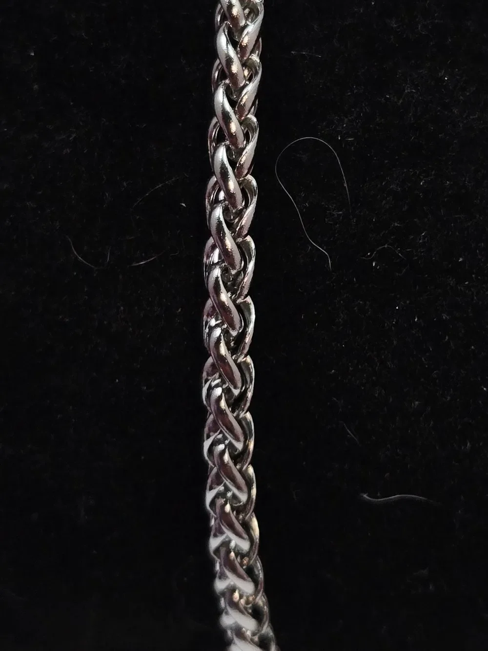 Stainless Steel Wheat Chain Bracelet Dragon Bone Link Silver 9” Minimalist Luxe